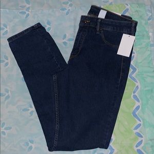 SKINNY ANKLE LENGTH DENIM BLUE JEANS